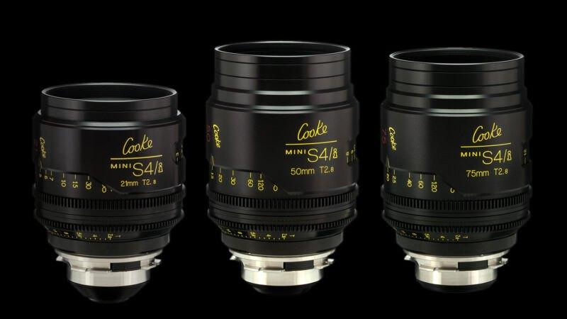 Cooke Mini S4/i Prime Set, The Cooke Look。Mini S4/i 5 本プライムセット、PL マウント、T2.8。