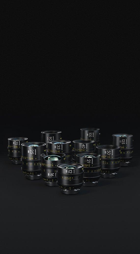 DZOFilm Vespid Prime Kit, フルフレーム・シネマプライムキット。25, 35, 50, 75, 100 mm、T2.1。