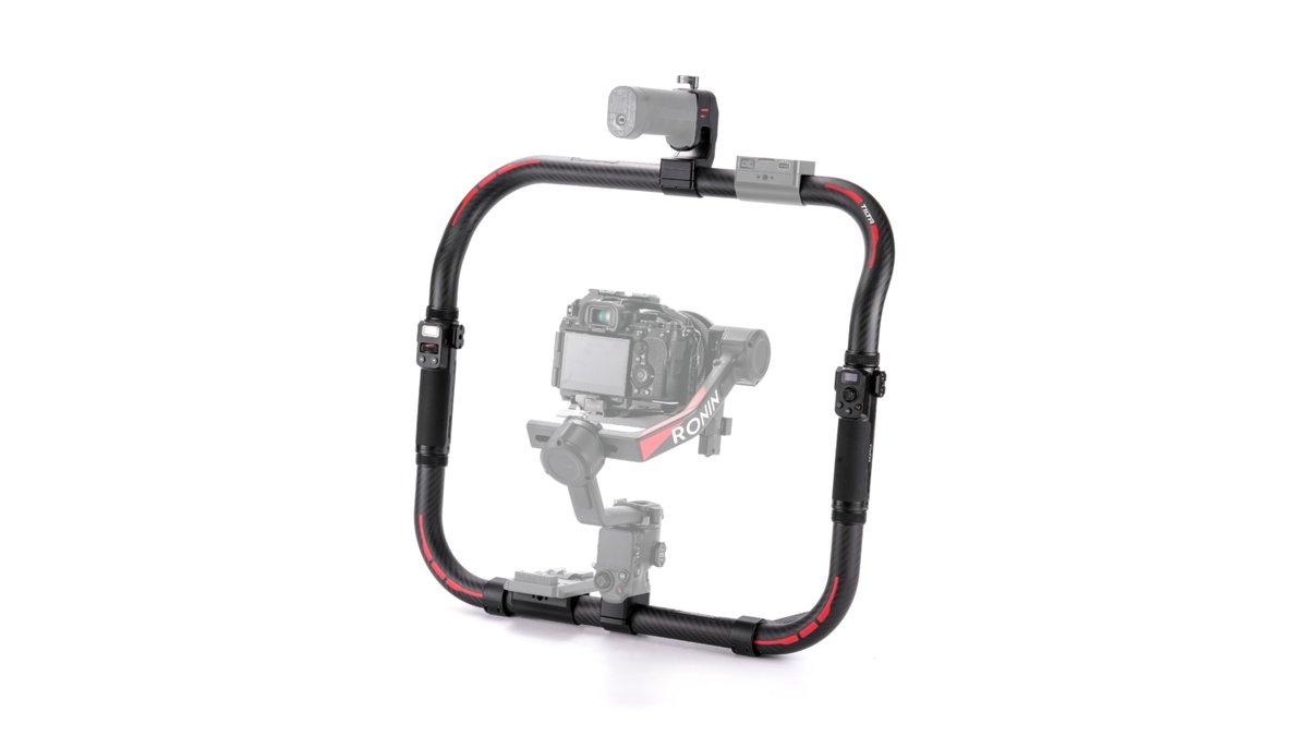 Tilta Advanced Ring Grip, DJI RS ジンバル用の両手エルゴノミックリング、NATO レール、コールドシュー、トップマウント。